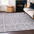 9' X 12' Lavender And Silver Medallion Washable Indoor Outdoor Area Rug