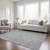 8' X 10' Silver Gray And Charcoal Floral Washable Indoor Outdoor Area Rug