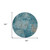 8' Teal Blue And Gray Round Abstract Washable Indoor Outdoor Area Rug