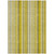 9' X 12' Gold Striped Washable Non Skid Indoor Outdoor Area Rug - Gold