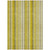 9' X 12' Gold Striped Washable Non Skid Indoor Outdoor Area Rug - Gold