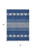 8' X 10' Navy Blue Ivory And Beige Southwestern Washable Indoor Outdoor Area Rug