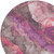 8' Blush And Purple Round Floral Washable Indoor Outdoor Area Rug