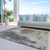 8' X 10' Beige Brown And Gray Abstract Washable Indoor Outdoor Area Rug