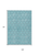 9' X 12' Teal Blue And Navy Blue Geometric Washable Indoor Outdoor Area Rug
