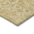 10' X 14' Gold And Wheat Floral Washable Indoor Outdoor Area Rug