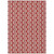 8' X 10' Red And Ivory Ogee Washable Indoor Outdoor Area Rug