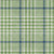 8' X 10' Green And Ivory Plaid Washable Indoor Outdoor Area Rug