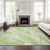10' X 14' Green And Ivory Abstract Washable Indoor Outdoor Area Rug