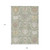 9' X 12' Artichoke Green Brown And Ivory Damask Washable Indoor Outdoor Area Rug