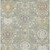 9' X 12' Artichoke Green Brown And Ivory Damask Washable Indoor Outdoor Area Rug
