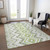 8' X 10' Green Ivory And Gray Geometric Washable Indoor Outdoor Area Rug