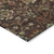 9' X 12' Chocolate Tan And Green Floral Washable Indoor Outdoor Area Rug