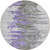 8' Purple Ivory And Charcoal Round Abstract Washable Indoor Outdoor Area Rug