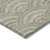 9' X 12' Taupe Fern Green And Ivory Geometric Washable Indoor Outdoor Area Rug