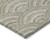 9' X 12' Taupe Fern Green And Ivory Geometric Washable Indoor Outdoor Area Rug