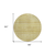 8' Gold Wheat And Beige Round Striped Washable Indoor Outdoor Area Rug
