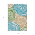 8' X 10' White Orange And Teal Blue Abstract Washable Indoor Outdoor Area Rug