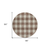 8' Brown And Beige Round Plaid Washable Indoor Outdoor Area Rug