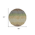 8' Chocolate Gray And Green Round Striped Washable Indoor Outdoor Area Rug