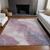 8' X 10' Mauve And Pink Abstract Washable Indoor Outdoor Area Rug