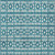 9' X 12' Teal Blue And Ivory Geometric Washable Indoor Outdoor Area Rug - Teal Blue, Ivory
