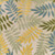 9' X 12' Green Yellow Blue Ivory And Dark Green Palm Leaf Indoor Outdoor Area Rug