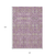 10' X 14' Lavender and Ivory Floral Washable Non Skid Indoor Outdoor Area Rug