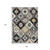 9' X 12' Black Wheat And Gray Southwestern Washable Indoor Outdoor Area Rug