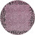 8' Pink Round Animal Print Washable Indoor Outdoor Area Rug