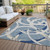 8' X 10' Gray Abstract Washable Indoor Outdoor Area Rug - 608219283377