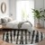 8' Black And Ivory Round Abstract Washable Indoor Outdoor Area Rug