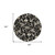 8' Black Beige And Ivory Round Floral Washable Indoor Outdoor Area Rug