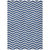 8' X 10' Navy Blue And Ivory Chevron Washable Indoor Outdoor Area Rug