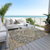 8' X 10' Charcoal Gray And Brown Oriental Washable Indoor Outdoor Area Rug