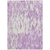 9' X 12' Lavender And Ivory Abstract Washable Indoor Outdoor Area Rug