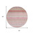 8' Pink Blush And Burgundy Round Striped Washable Indoor Outdoor Area Rug