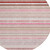 8' Pink Blush And Burgundy Round Striped Washable Indoor Outdoor Area Rug