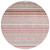 8' Pink Blush And Burgundy Round Striped Washable Indoor Outdoor Area Rug