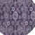 8' Eggplant Purple And Lavender Round Damask Washable Indoor Outdoor Area Rug