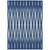 10' X 14' Navy Blue Gray And Ivory Geometric Washable Indoor Outdoor Area Rug