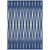 10' X 14' Navy Blue Gray And Ivory Geometric Washable Indoor Outdoor Area Rug