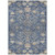 9' X 12' Blue Brown And Beige Floral Washable Indoor Outdoor Area Rug