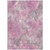 8' X 10' Pink And Gray Floral Washable Indoor Outdoor Area Rug