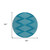 8' Teal Blue And Ivory Round Geometric Washable Indoor Outdoor Area Rug Transitional Style - Teal Blue, Ivory Color