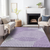 9' X 12' Purple Gray And Ivory Geometric Washable Indoor Outdoor Area Rug