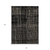 8' X 10' Black Ivory And Brown Striped Washable Indoor Outdoor Area Rug