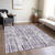10' X 14' Purple Ivory And Lavender Abstract Washable Indoor Outdoor Area Rug