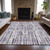 10' X 14' Purple Ivory And Lavender Abstract Washable Indoor Outdoor Area Rug