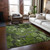 10' X 14' Fern Green and Gray Abstract Washable Indoor Outdoor Area Rug